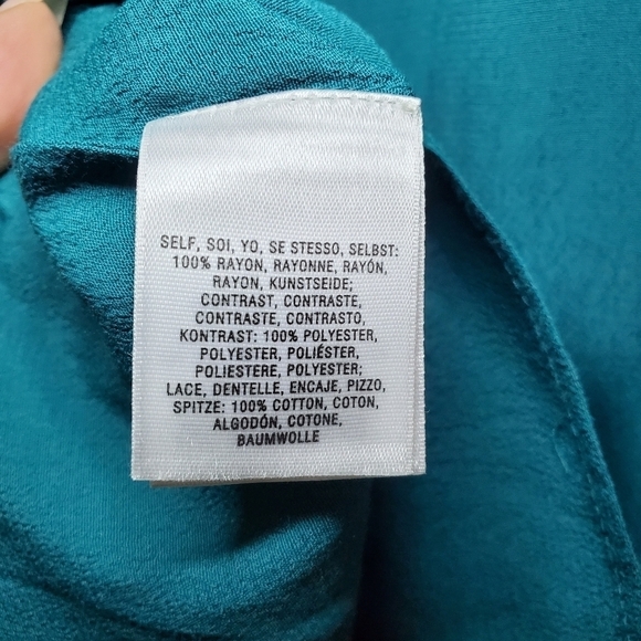 ANTHROPOLOGIE | Meadow Rue Vivie Blouse Teal Boho - Picture 9 of 9